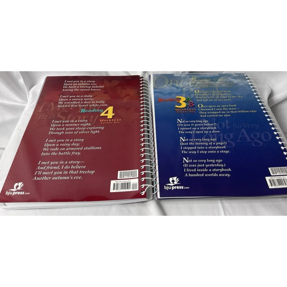 BJU Press Reading 3 & 4 Worktext Answer Key second edition